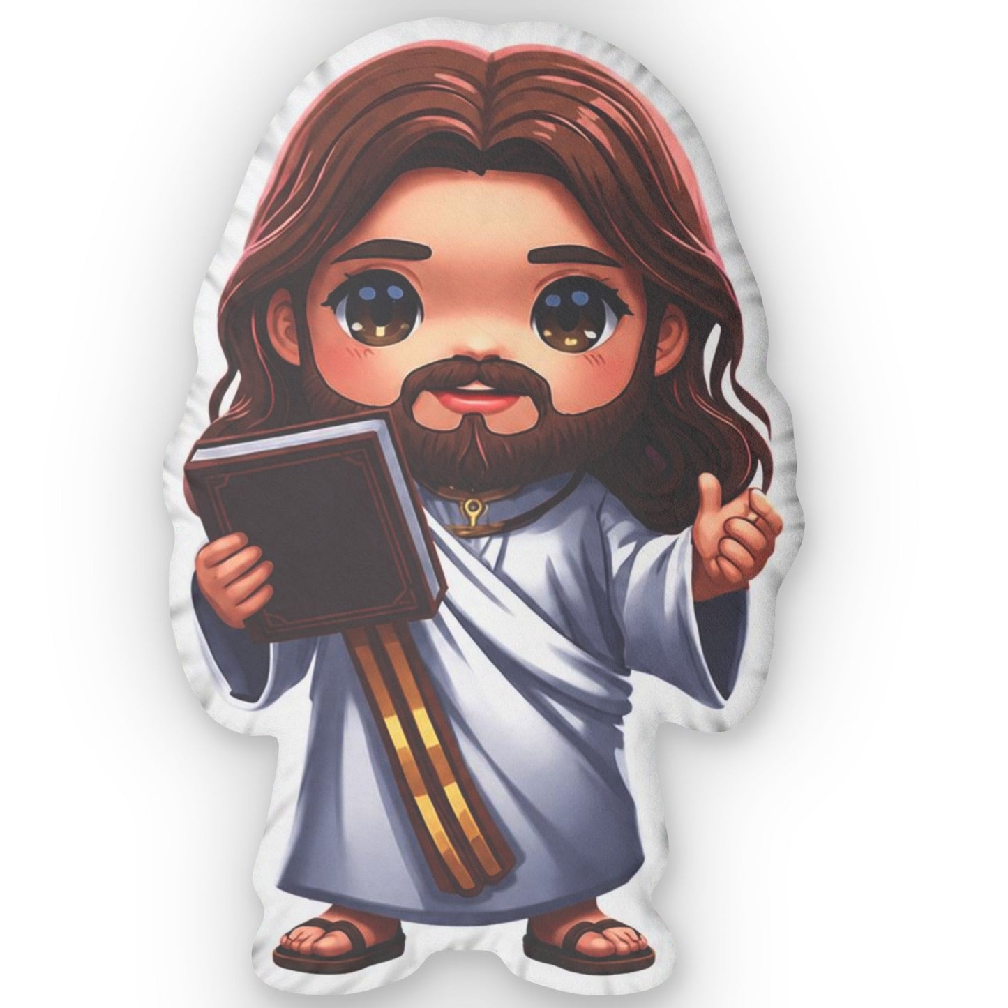 Chibi Jesus Custom Shaped Pillow — Cute Religious Decorative Throw