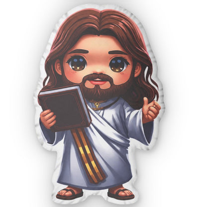 Chibi Jesus Custom Shaped Pillow — Cute Religious Decorative Throw